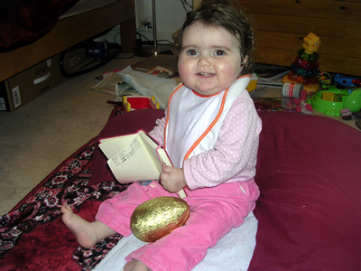 Jasmine with her Easter egg
