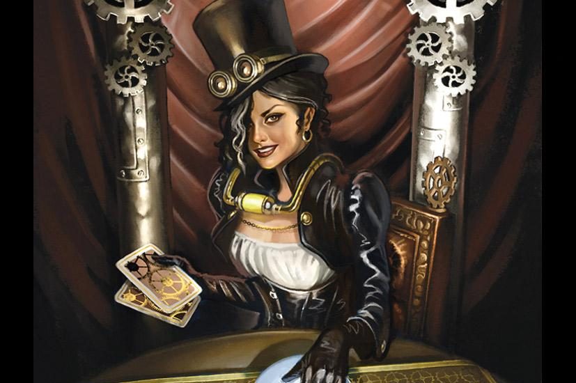 The High Priestess from the Steampunk Tarot by Barbara Moore and Aly Falls