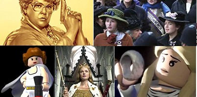 Spy, Suffragette, Galadriel, White Queen, Princess Leia Pics